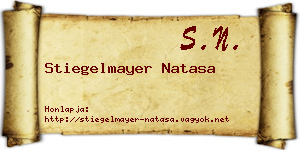 Stiegelmayer Natasa névjegykártya